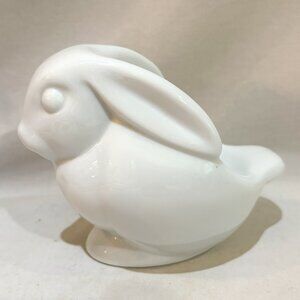 Vintage Schmid Design Folio White Ceramic Bunny Rabbit Trinket Dish Ashtray